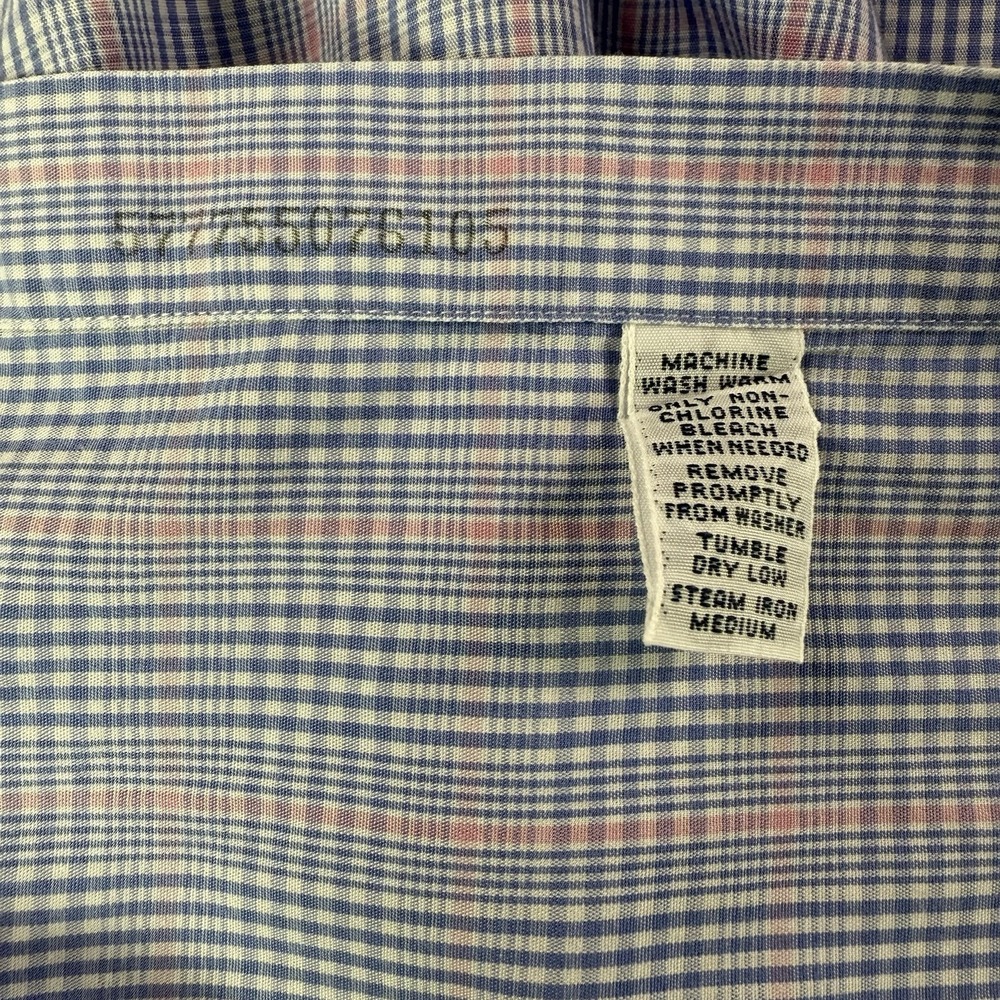 Ralph Lauren Vintage Yarmouth Shirt Mens 17.5 34/35 Plaid Button Down Cotton - Picture 8 of 9
